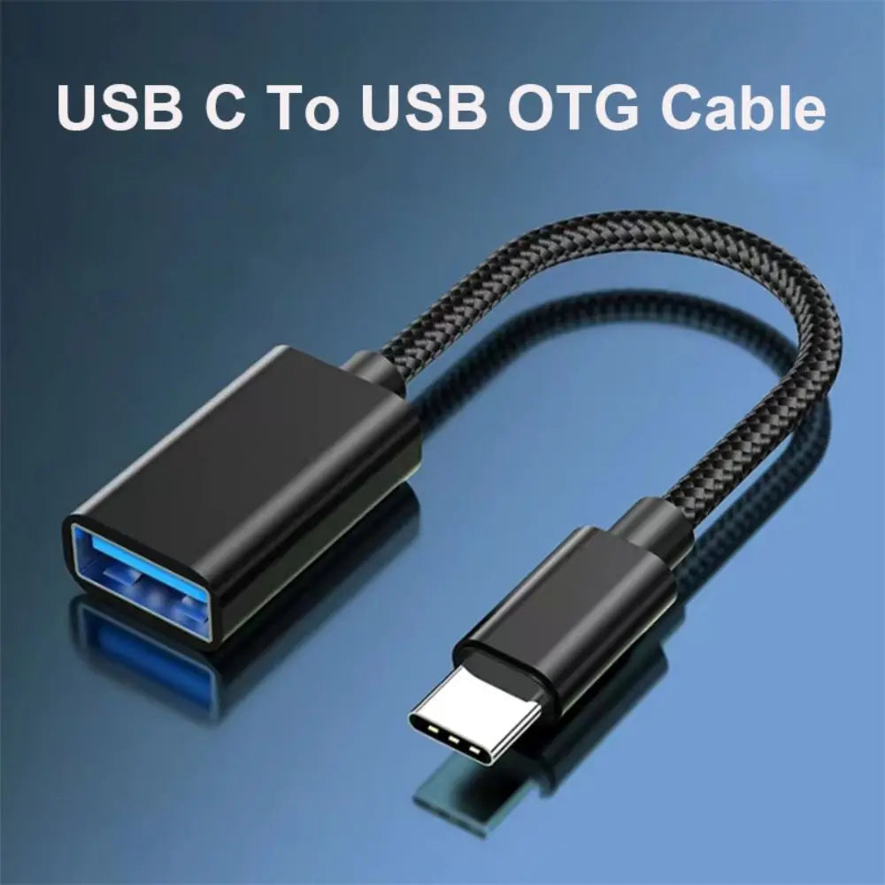 Short Digital Cables Converter Type C Cable Mobile Phone OTG Connector Cable OTG USB Cable USB to Type C Adapter OTG Data Cable Oasis Select