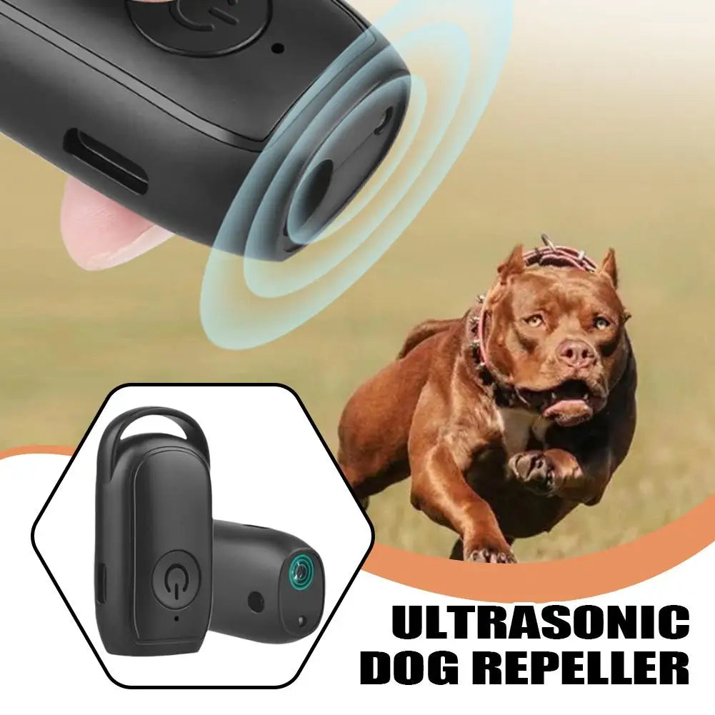Portable Ultrasonic Dog Barking Control Trainer, Rechargeable Dog Training Aid Anti Barking Device, for Indoor Outdoor Use Oasis Select