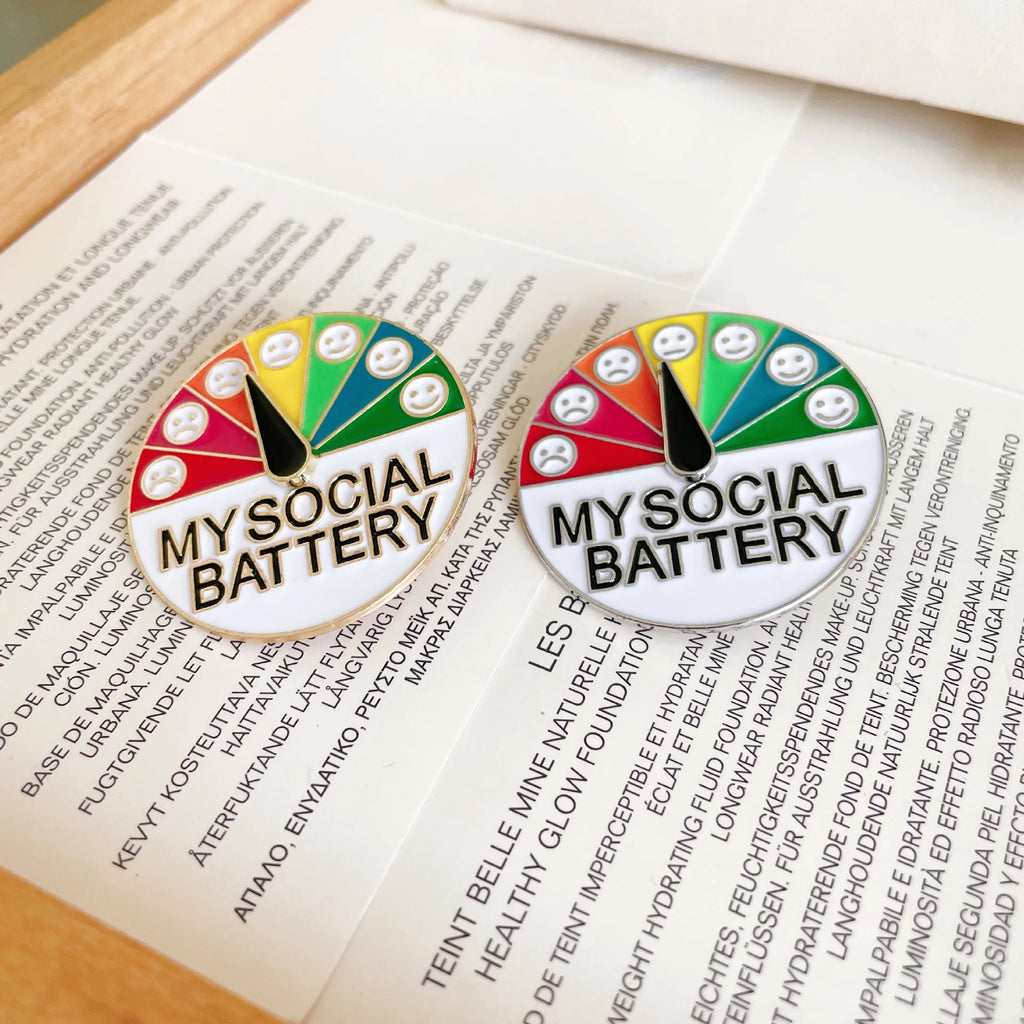 1 Pack Social Mood Brooch Funny Pins Creative Power Enamel Lapel A Week Emotional Pin for Backpacks Oasis Select