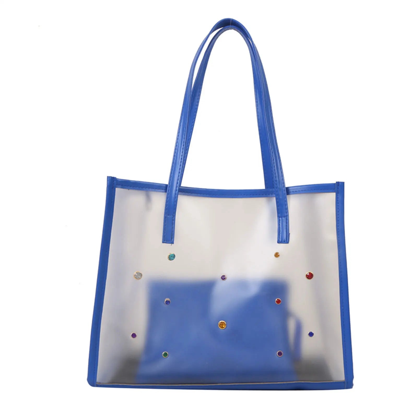 Clear PVC Tote Bag – Large Waterproof Shoulder Bag for Women