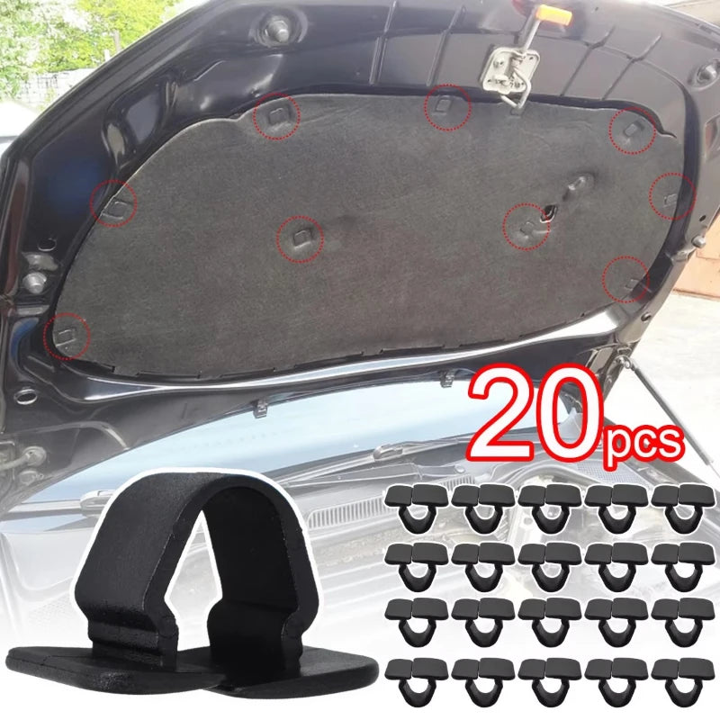 10/30/60pcs Car Bonnet Engine Hood Sound Deadener Insulation Clips For VW Lupo Passat Phaeton Scirocco Tiguan Holding Rivet Oasis Select