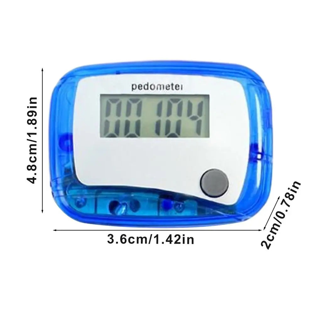 Small Pedometer Mile Counter for Walking Daily Target Monitor Digital LCD Pedometer for Senior Travel Hiking Outdoor Swimming Oasis Select Blue