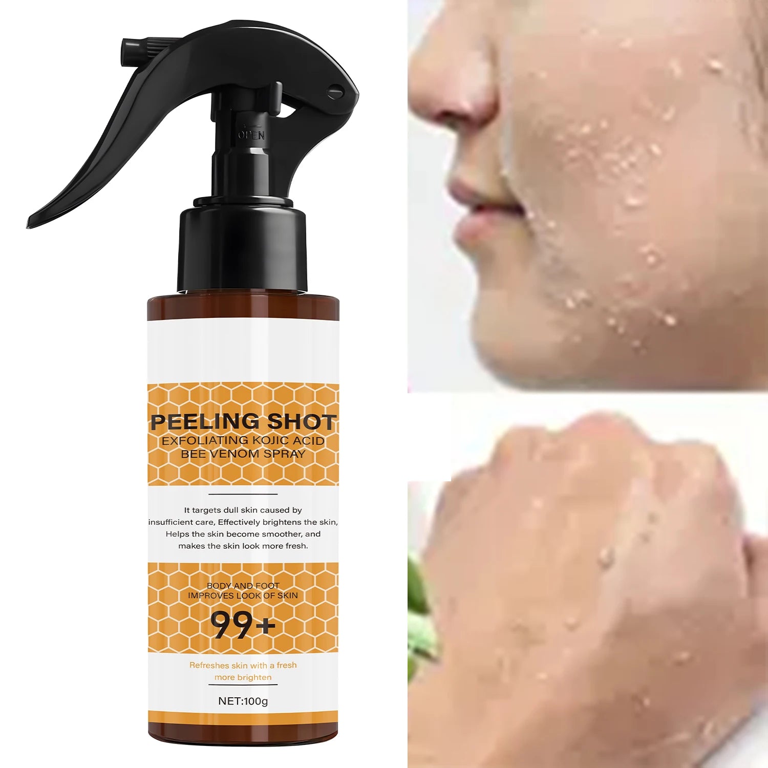Retinol & Bee Venom Peeling Shot – Exfoliating Moisturizer Facial Peeling Exfoliator Oasis Select