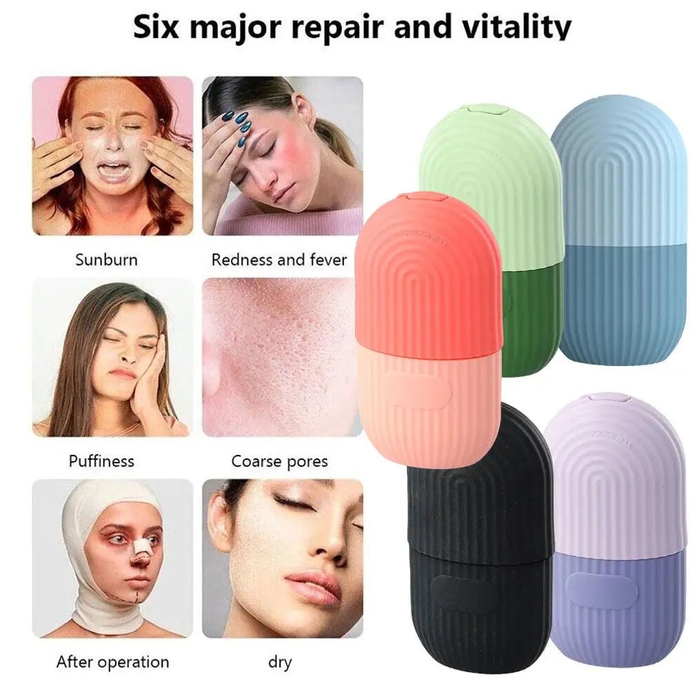 Silicone Ice Face Mold & Roller – Gua Sha Skin Care Tool Ice Face Roller Oasis Select