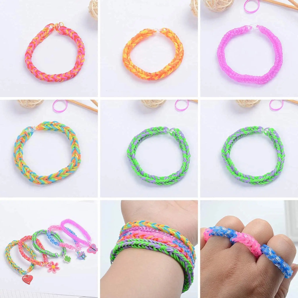 1Set Elastic Rubber Band Refill Loom Bracelet Kit Organizer for DIY Knitting Friendship Craft Girl Kid Creativity Birthday Gift Oasis Select