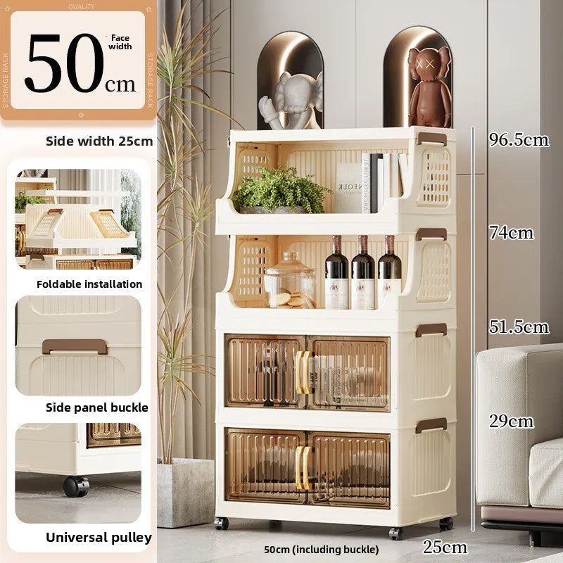 40-50-60 Transparent Household Living Room Multi-layer Mobile Snack