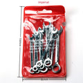 SLADE 10-Pc Mini Spanner Wrench Set 4–11mm British & Metric Mini Spanner Wrench Set Oasis Select Red is British Type