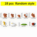 12/18 PCS Capybara Cake Topper Kawaii Car Dashboard Ornament Desk Decor Calming Animal Figurine for Console Shelf Office Oasis Select Random style 18pcs