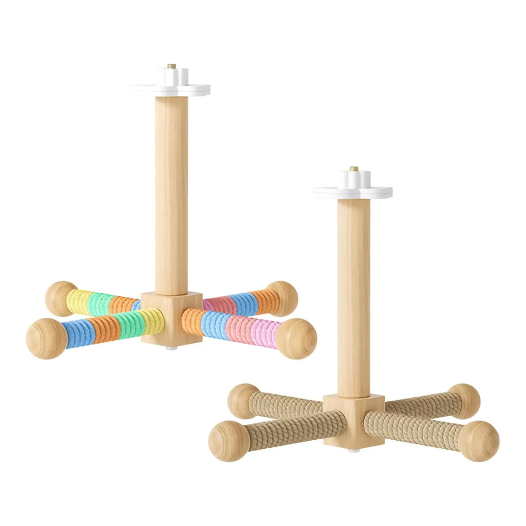 Rotating Wood Bird Perch Toy | Windmill Design for Parrots