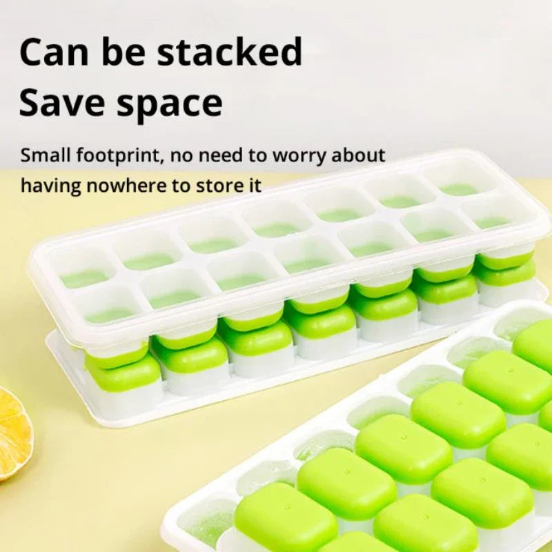 14 Grid Ice Cube Tray Silicone Mold Square Ice Cube Tray Mold Ice Cube Maker Non-toxic Durable Bar Pub Wine Ice Blocks Maker Oasis Select
