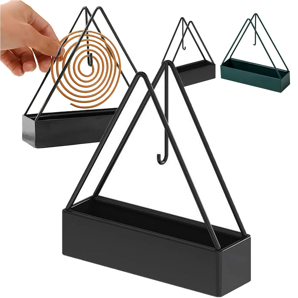 1/2PCS Portable Mosquito Coil Holder Metal Incense Burner With Fireproof Ash Tray Outdoor Camping Patio Balcony Summer Oasis Select