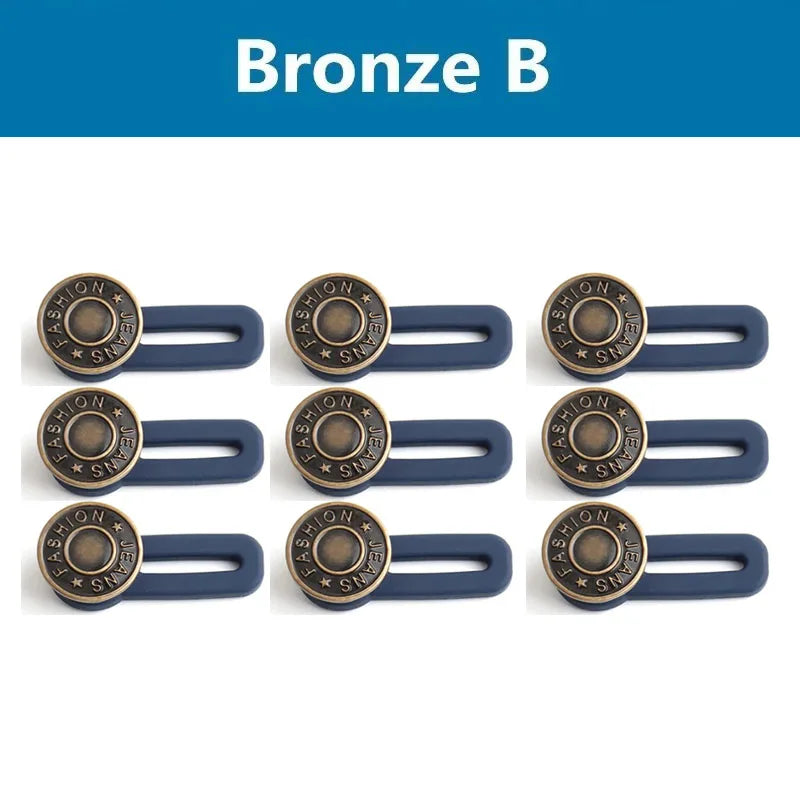 3/6/9pcs Jeans And Pants Button Extenders Universal Wait Expanander For Women And Men Instant Band Extension Solution Oasis Select 9pcs Bronze B
