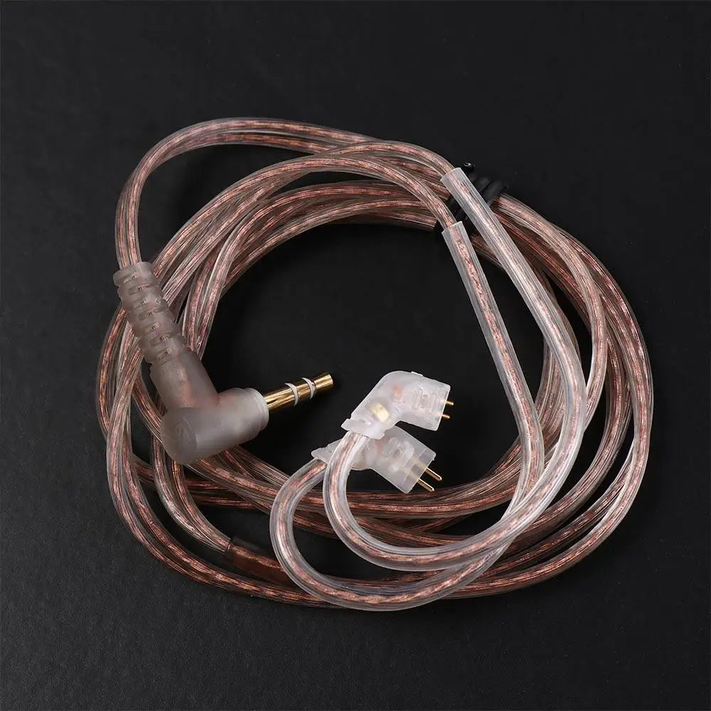KZ ZS10 ZSN ZEX PRO In Ear Cable High-Purity Oxygen-Free Copper Twisted Upgrade Cable 2Pin Cable For KZ ZEX Silver Plated Cable Oasis Select
