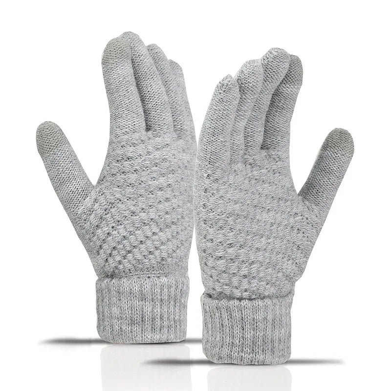 Knitted gloves, touch screen, cycling, skiing, fitness, warmth, autumn and winter outdoor sports trend Oasis Select 14