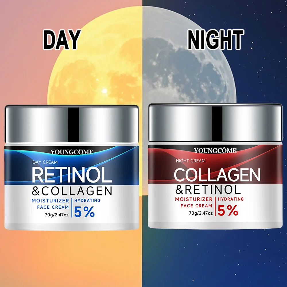 YOUNGCOME Collagen Retinol Face Cream Set – Hyaluronic Acid 2pc