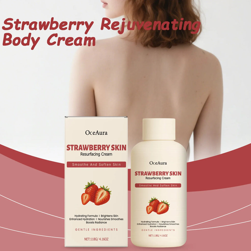 OceAura Strawberry Body Butter Cream – Brightening Moisturizer Body Butter Cream Oasis Select