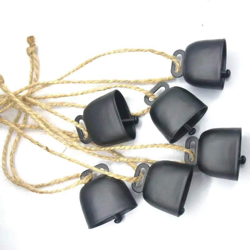 Hot Sale Cow And Sheep Bells Pet Copper Bells Christmas Decoration Jingle Bells With Hemp Rope Loud Bells Xmas Hanging Ornament Oasis Select Other Black