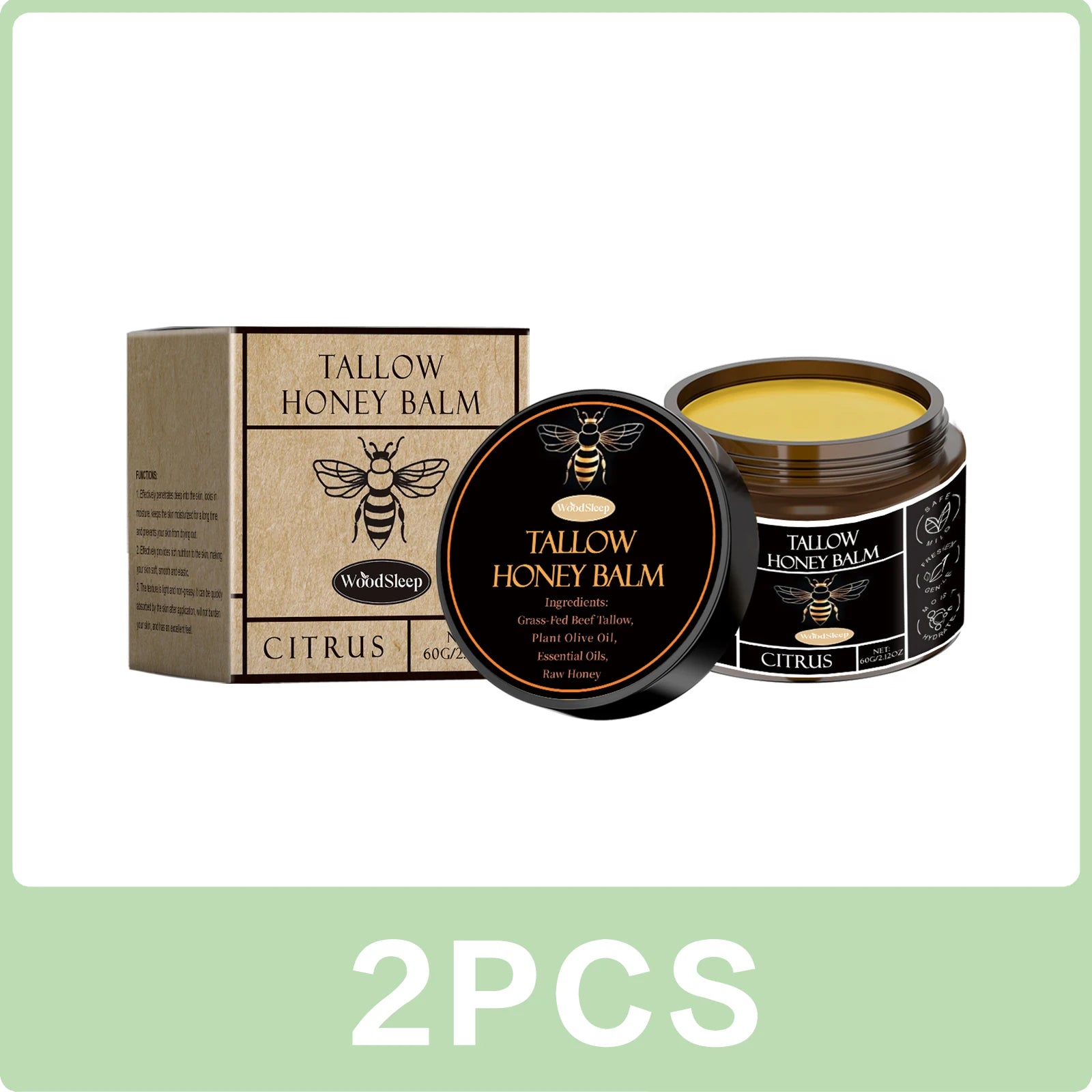WoodSleep Tallow Honey Balm Whipped Body Butter 60g Whipped Body Butter Oasis Select Buy 1 Get 1 Free