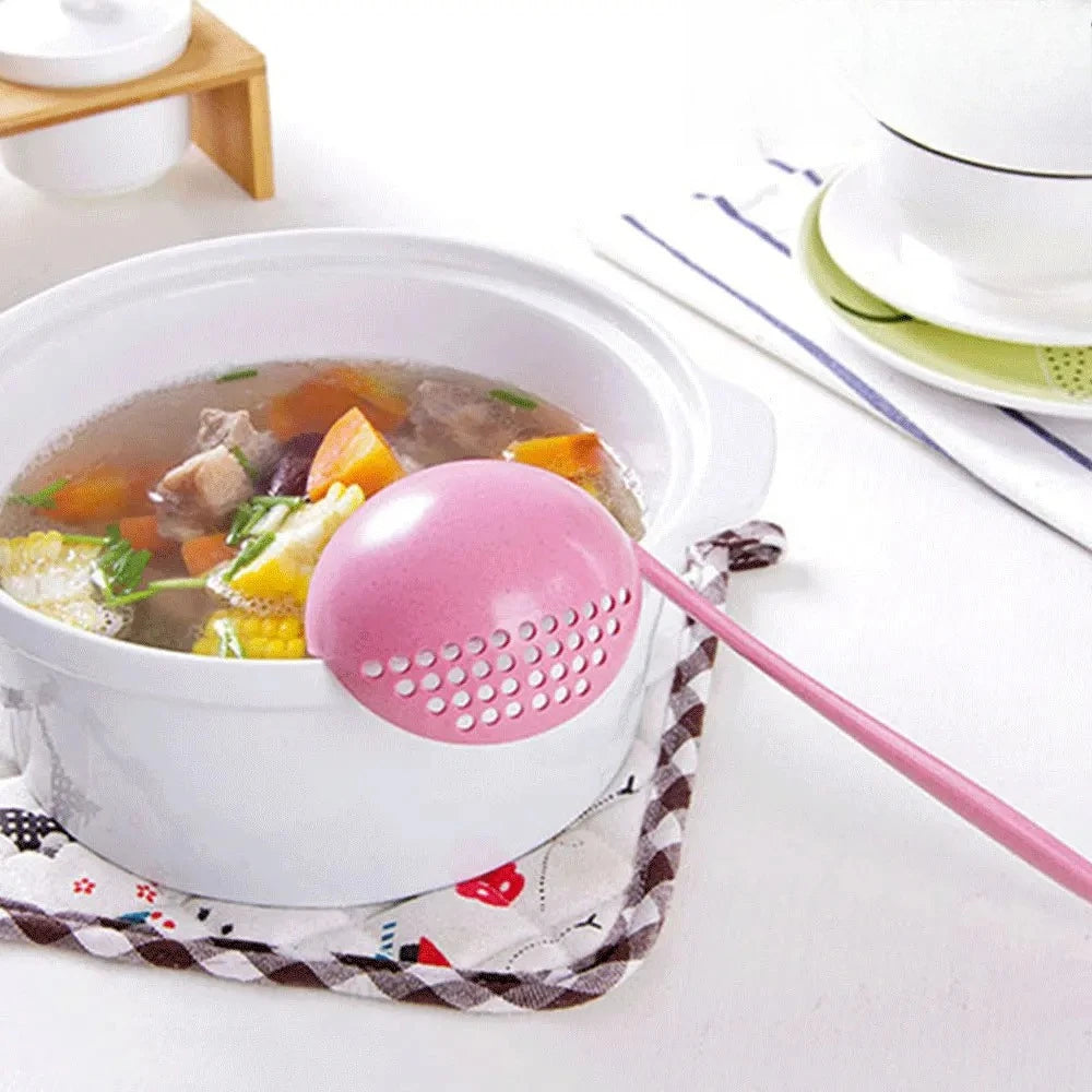 The 2 in 1 Kitchen Spoon Spoon Long Handle Plastic Colander Filter Tableware Hot Pot Spoon Oasis Select
