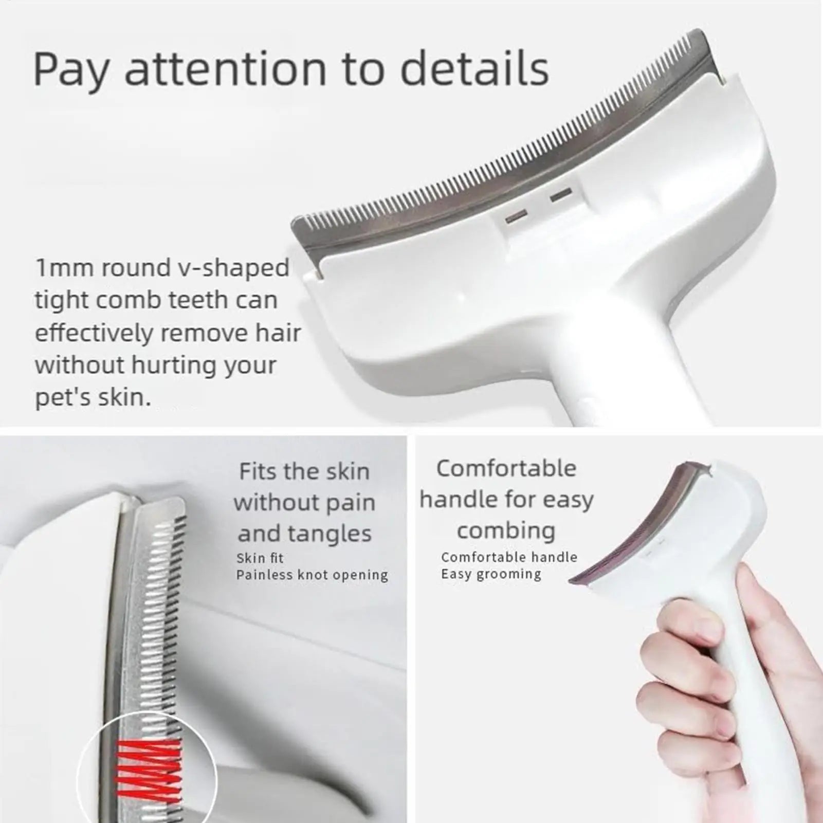 Pet Grooming Brush Cat Comb Self Cleaning Hair Remover Grooming Tool for Dog and Cats De-Matting Comb Cleaning Pets Supplies Oasis Select