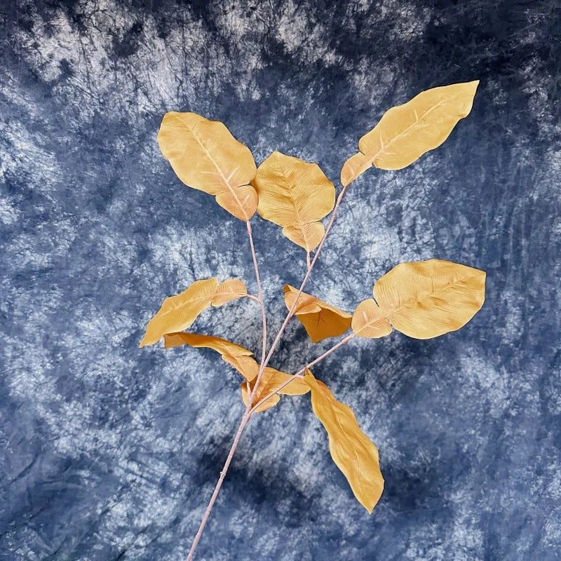 80cm Simulated Large Orange Leaf Decoration Garden Bonsai Simulated Dried Flower Wall Decoration Shooting Props Home Decoration Oasis Select YQH