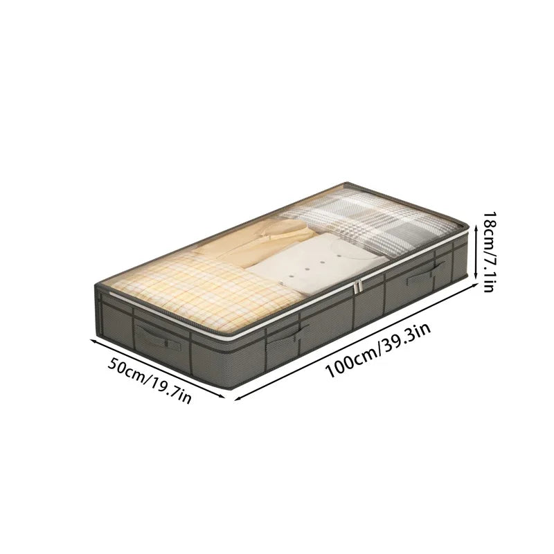 Foldable Non-Woven Under-Bed Storage Bag – Large Capacity
