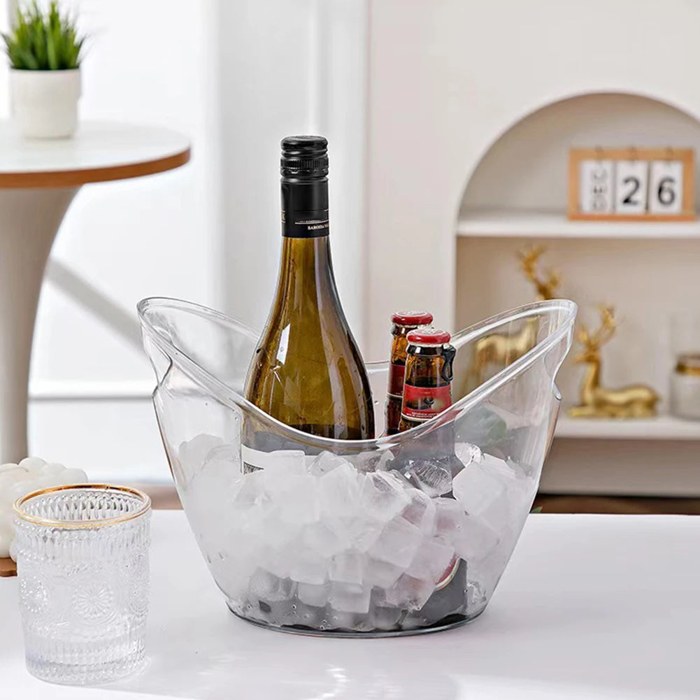 Ice Bucket 3.5Liter Ice Cube Container with Handle Ice Storage Tub for Wine Champagne Beer Oasis Select