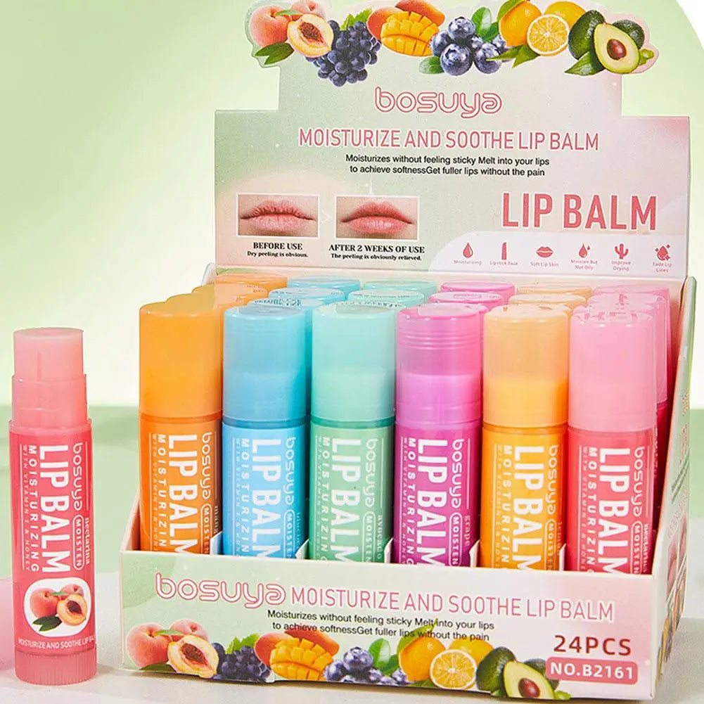 24-Pack Fruit Lip Balm Set – Honey, Grape & Avocado Moisturiser Lip Balm Set Oasis Select