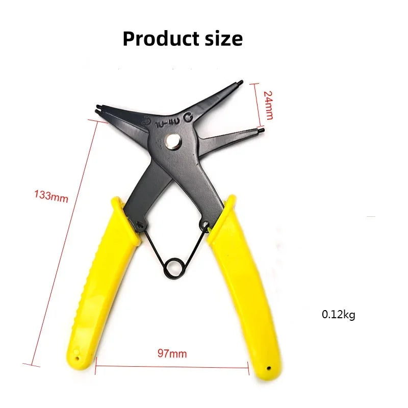 Circlip Pliers 2 in 1 Internal and External Dual Purpose Pliers External Spring Pliers Large Retaining Ring Removal Tool 1pcs Oasis Select