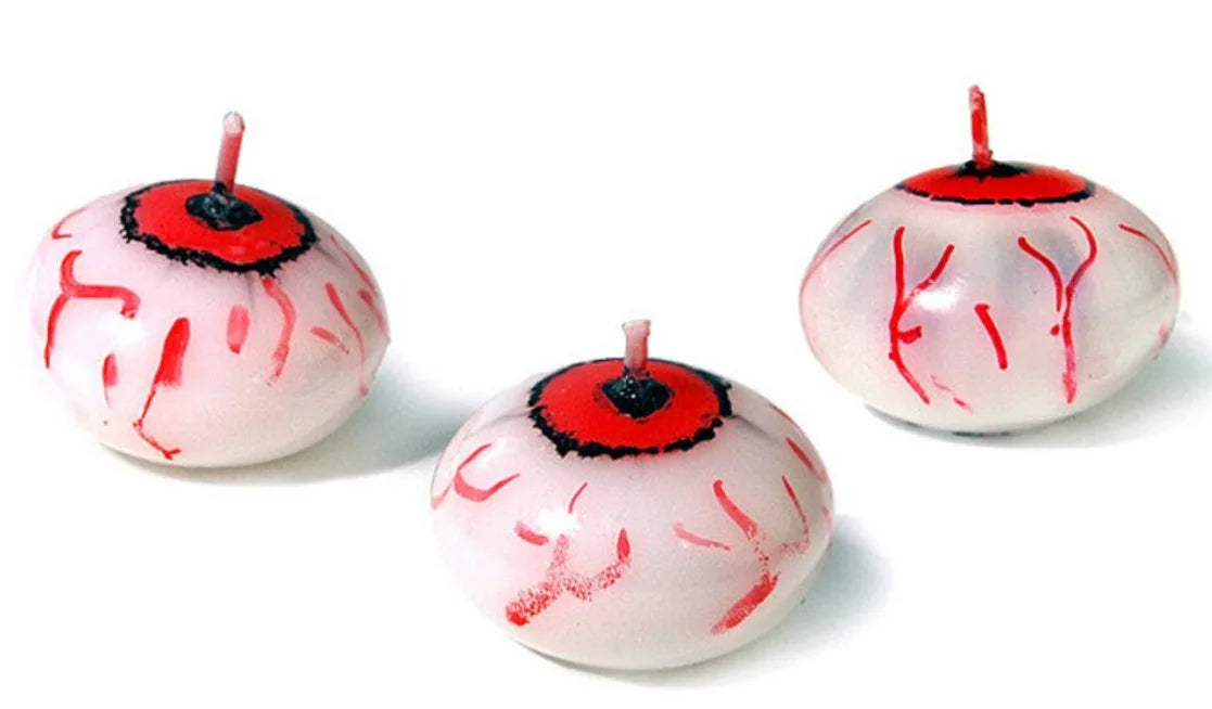 Halloween party Candle decoration props atmosphere floating Eyeball Candle Oasis Select 3pcs