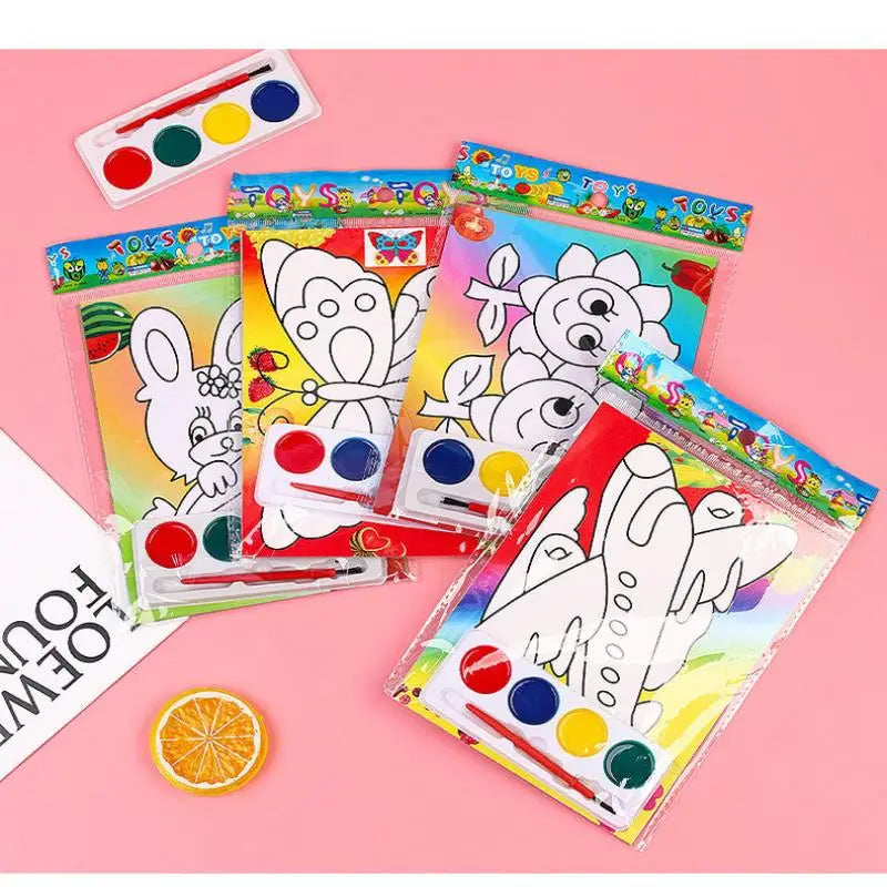 DIY Watercolor Painting Set Washable Non-Toxic Art Supplies for Toddler Home Preschool Craft Party Games Oasis Select