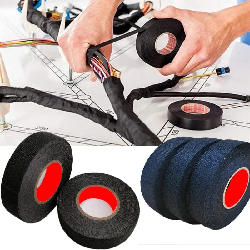 9/15/19/25/mm Electrical Insulation Heat-resistant Wiring Harness Tape PET Bundle Flame Retardant Tape Oasis Select