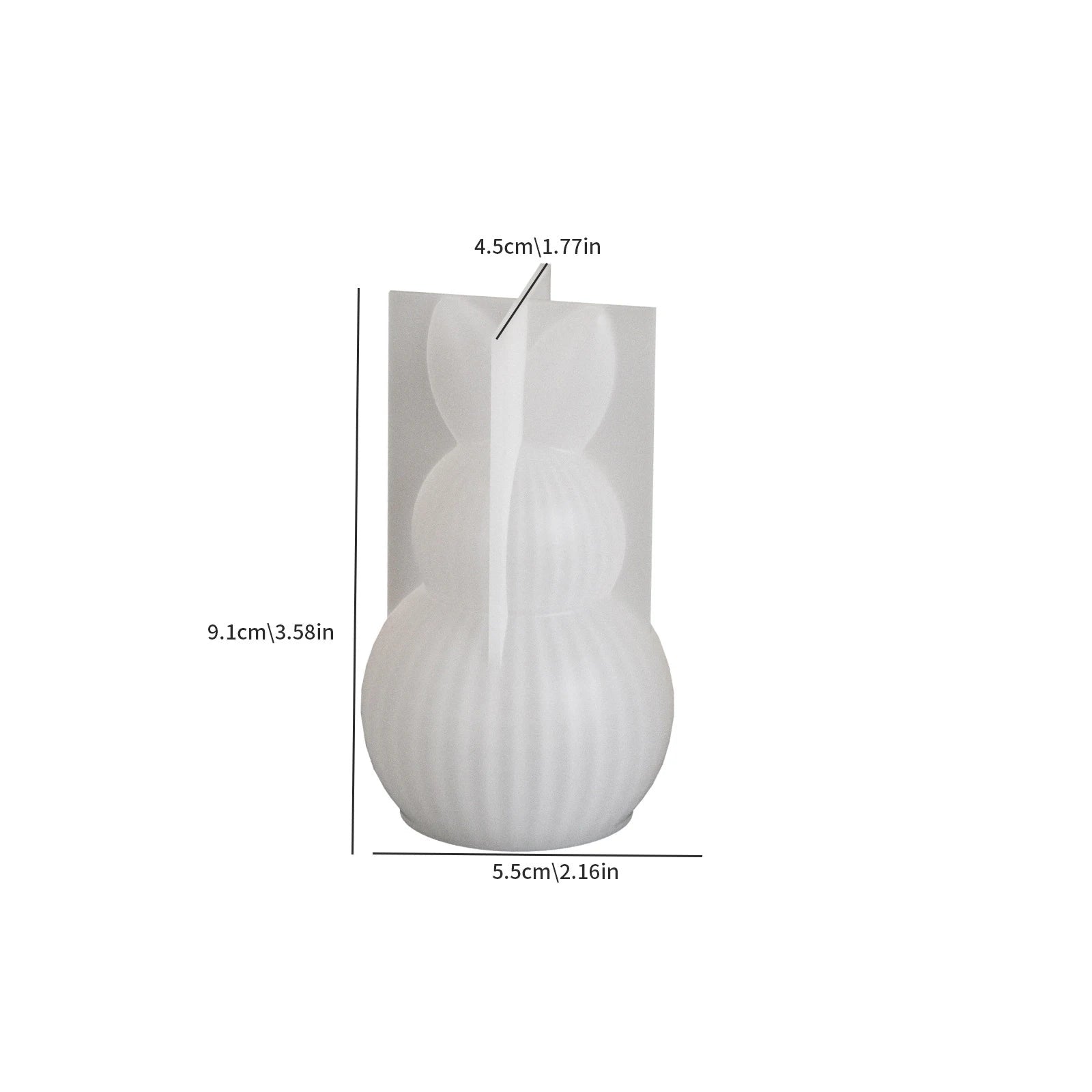 Easter Series Silicone Mold 3D Striped Egg Straight Ear Rabbit Gourd Diamond Pattern Bunny Scented Candle Gypsum Craft Gift Mold Oasis Select A