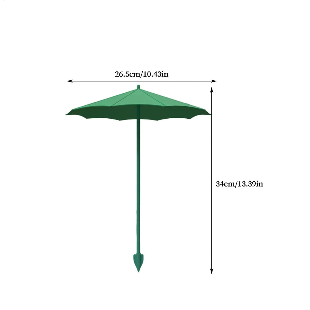 3pcs Round Garden Plant Umbrellas Adjustable Height Waterproof For Outdoor Courtyards Backyard Plant Sun Protecting Parasol Oasis Select