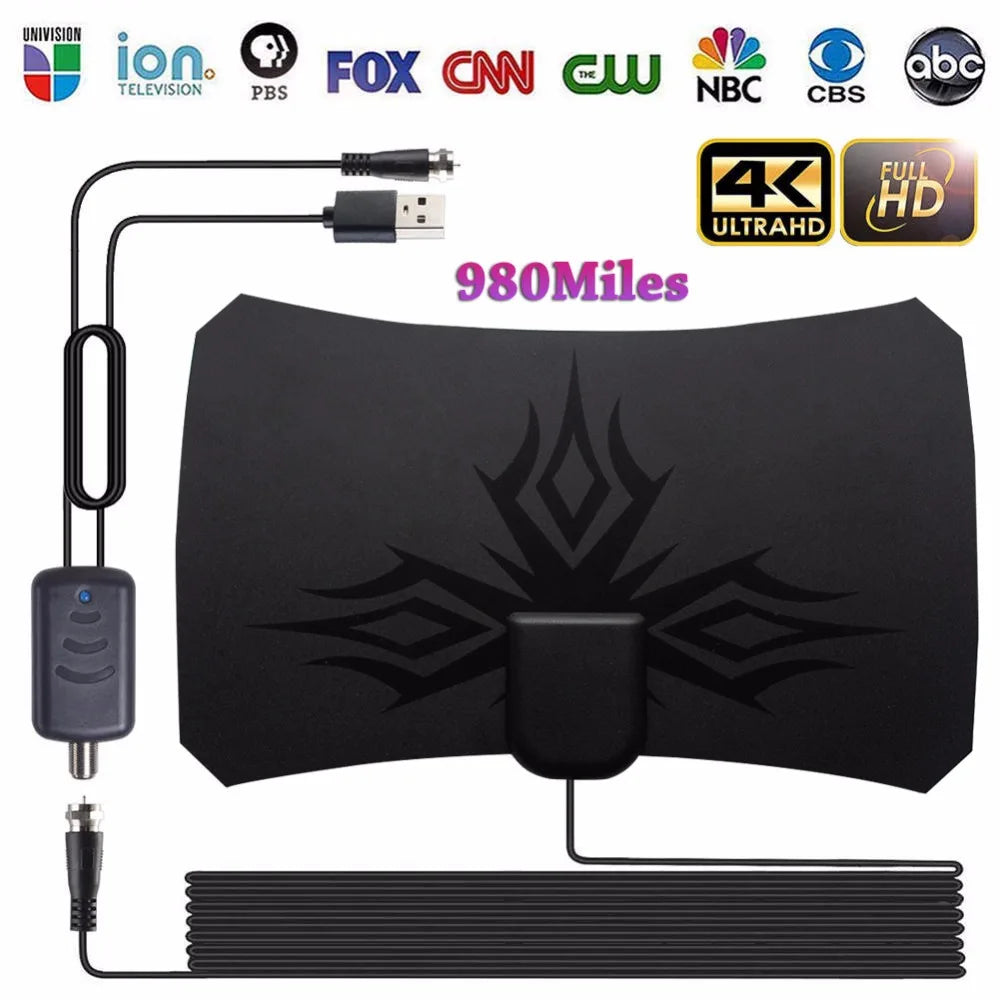 2025 ATSC 4K 1080P HDTV Antenna DVB T2 Flame Design Digital TV Antenna Enhanced Signal Reception Oasis Select