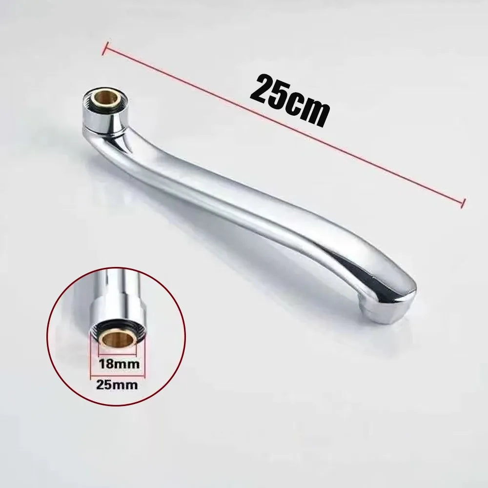 Durable S-type Faucet Extender Connector Quick Open Stainless Steel Basin Faucet Tube Outlet Pipe Replacement Fittings Oasis Select 25cm