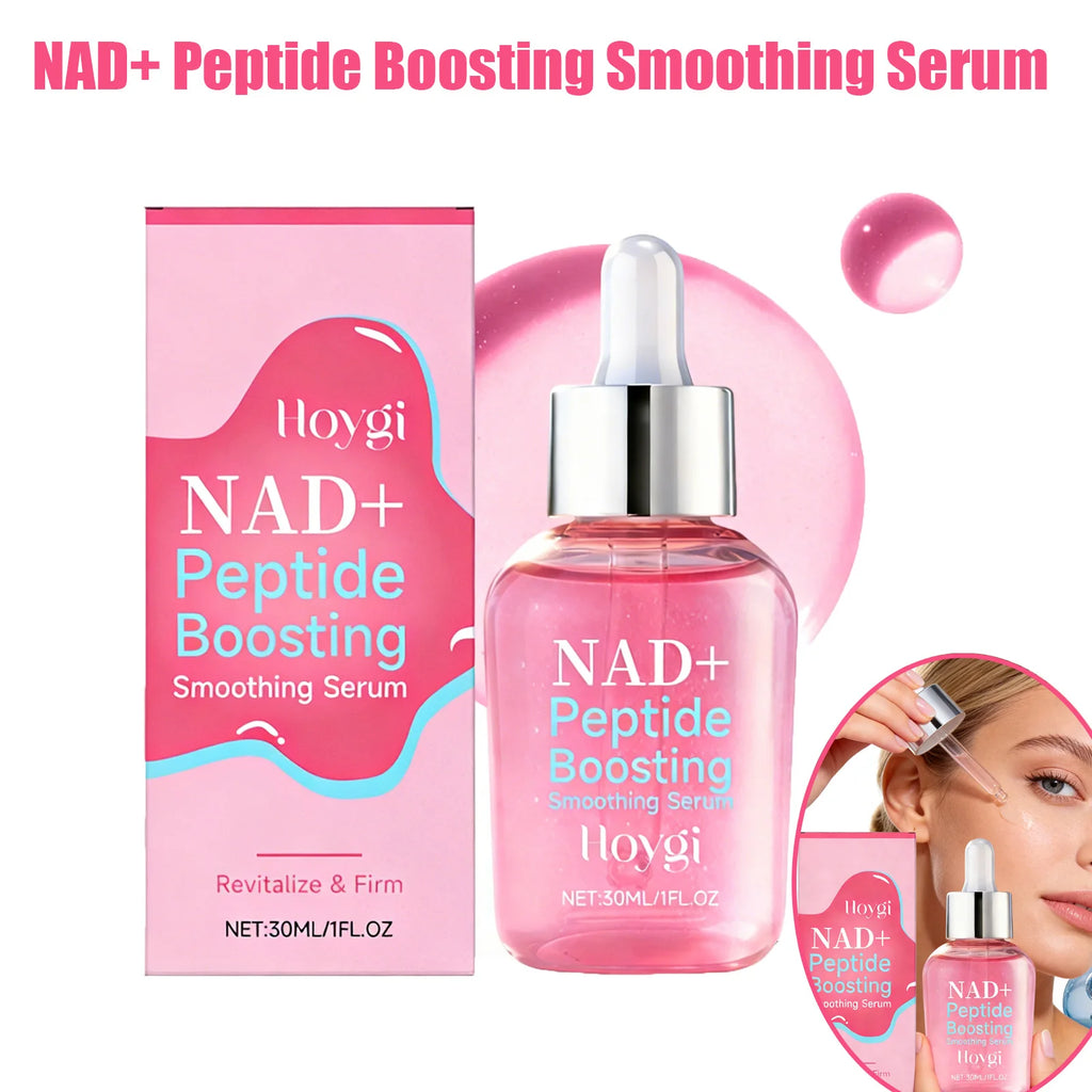 NAD+ Peptide Boosting Smoothing Serum Firming Hydrating Anti-Aging Serum Radiant Glow Face Essence Hyaluronic Acid Brightening Oasis Select