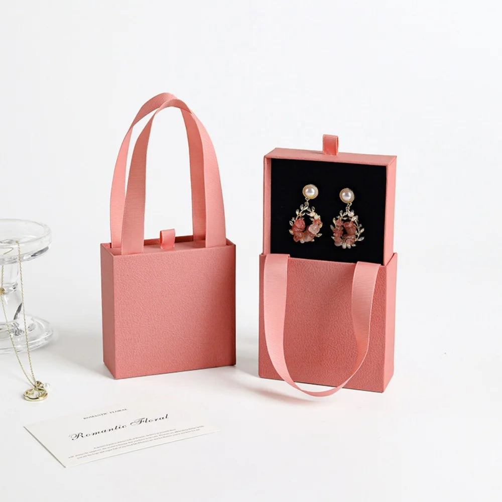 Portable Drawer Jewelry Box for Rings, Earrings & Necklaces