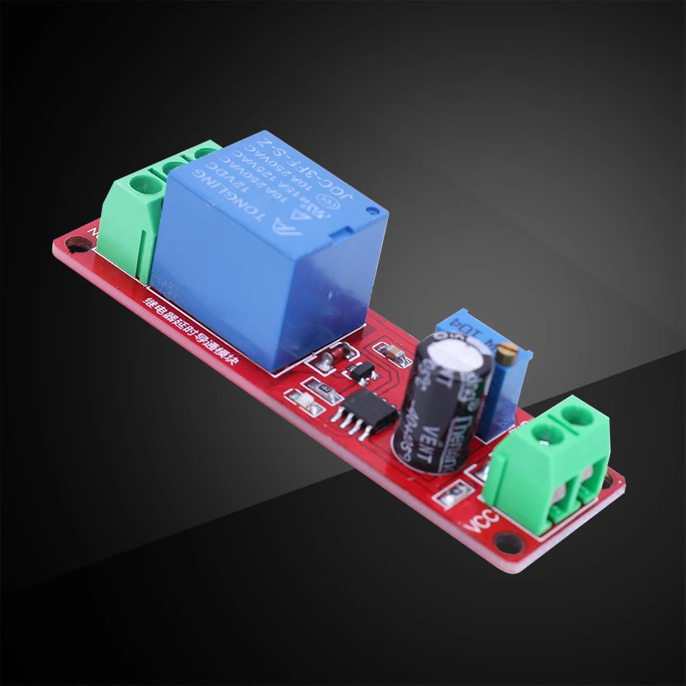DC 12V NE555 Delay Relay Timer Switch – Adjustable 0–10s Delay Relay Module Oasis Select