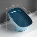 Super Suction Cup Soap Dish with drain water For Bathroom Soap Holder Kithcen Sponge Holder Soap container Bathroom Supplies2025 Oasis Select blue