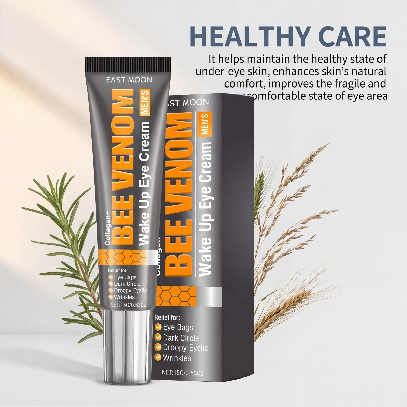 Men's Firming Eye Cream Collagen Eye Cream Dark Circles Fine Lines Hydrating Firming Under Eye Care Eye Bags Puffiness Gentle Oasis Select