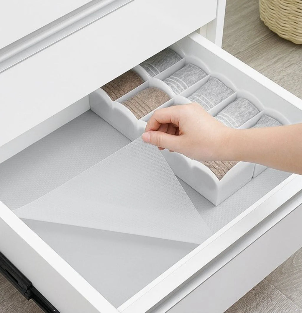 30/60cm 1.5/5M Drawer Mat Shelf Cover Liners Non Slip Waterproof Closet Placemat Table Pad Cabinet Oil-proof Liners Non-Adhesive Oasis Select