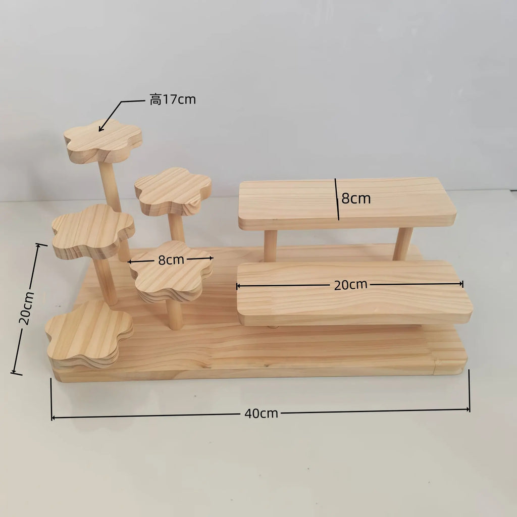 Wooden Display Stand – Jewelry, Succulents, Pastry & More