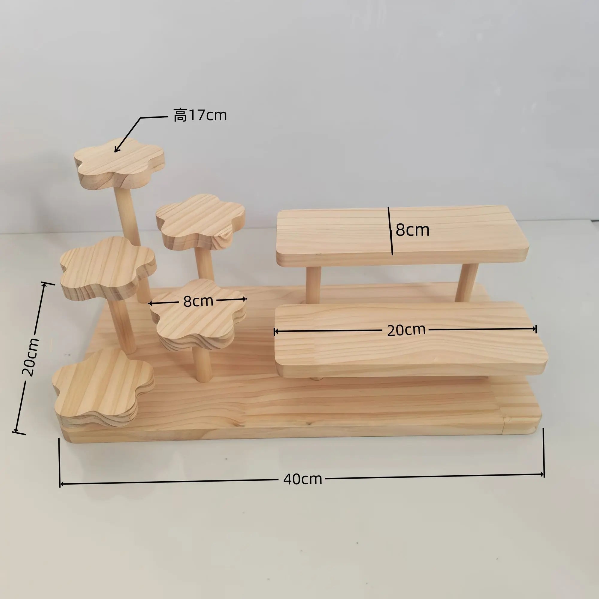 Wooden Display Stand – Jewelry, Succulents, Pastry & More