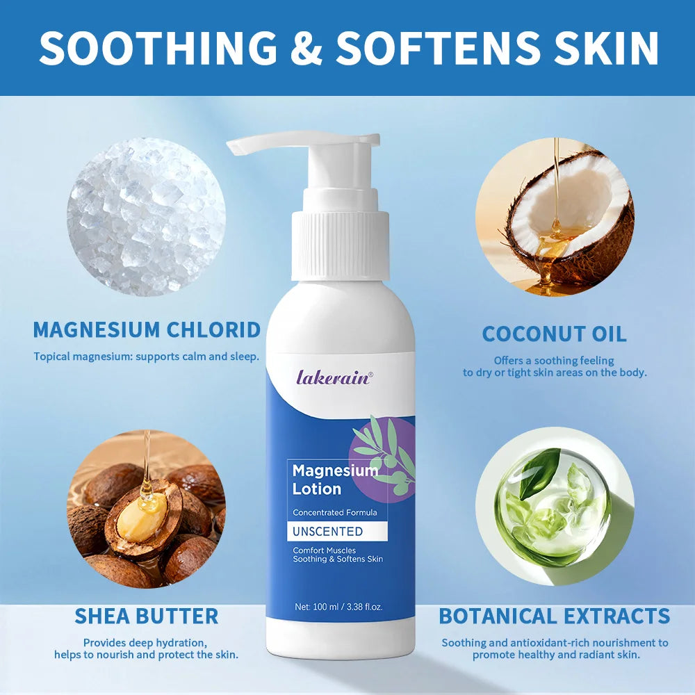 Magnesium Body Lotion – Unscented Moisturizing Skin Cream