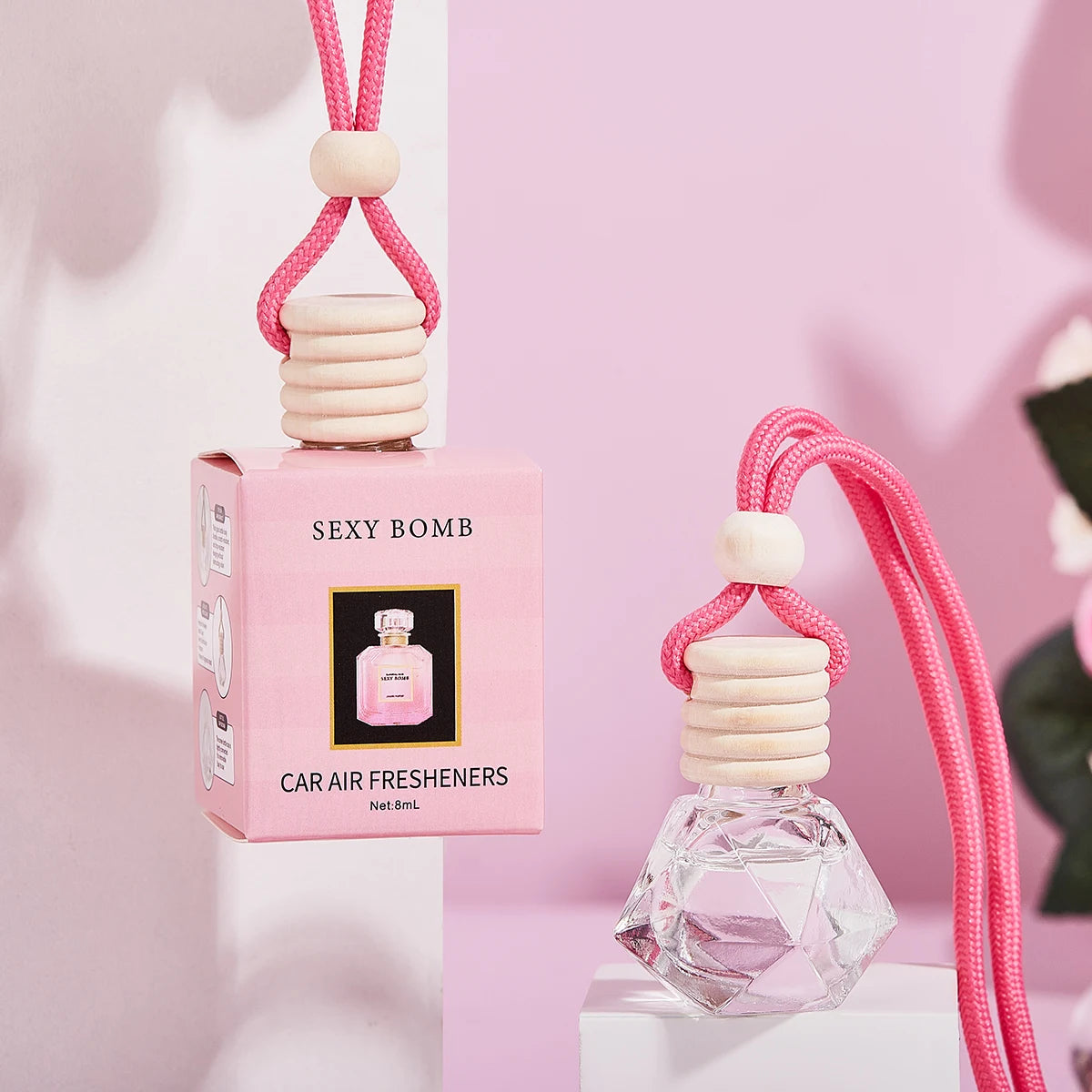 Pink Car Air Freshener Perfume Pendant – Fresh Scent Car Air Freshener Oasis Select
