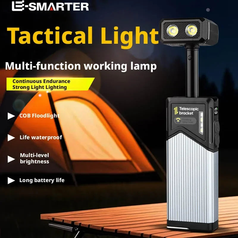LED Magnetic Work Light Retractable 180° Rotatable Multi-Functional Flashlight for Outdoor Camping Inspection Oasis Select