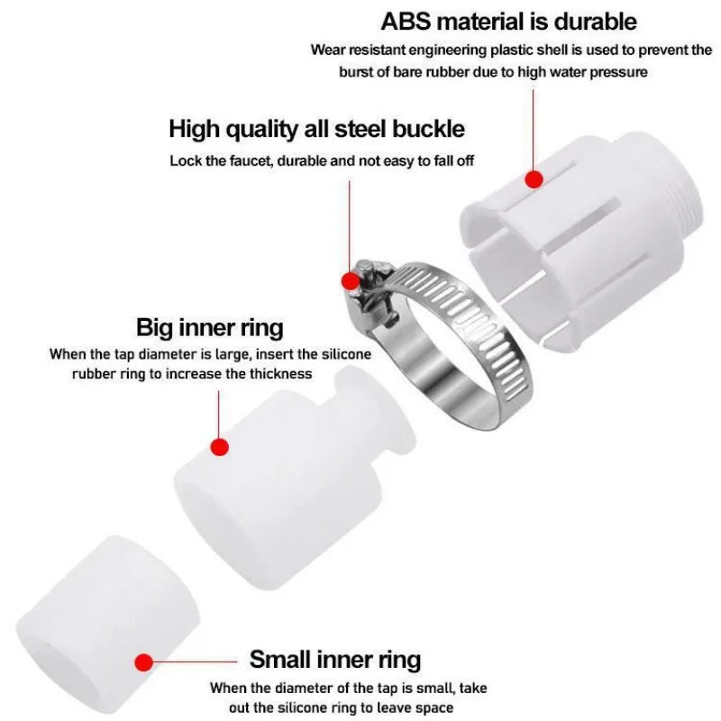 Universal Water Tap Faucet Adapter Shower Anti Splash Head Rotatable Bubbler Fittings Sink Faucet Extender Kitchen Accessories Oasis Select