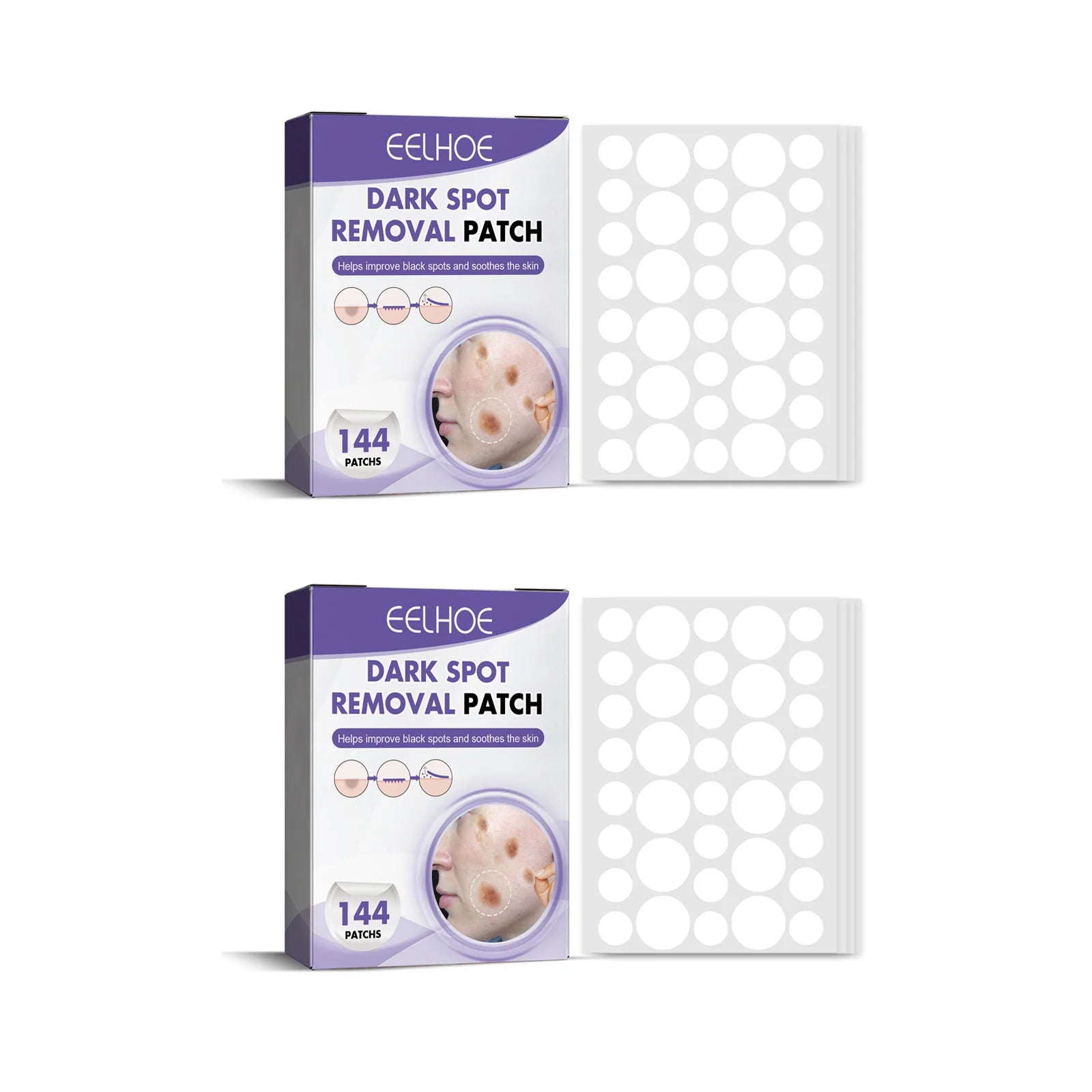 Face Dark Spot Correcting Patches Acne Patch Pimple Removal Concealer Brightening Lightening Melasma Invisible Spots Marks Cover Oasis Select 2 x 144pcs Boxed