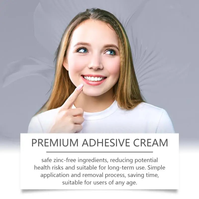 AQTOCNA Denture Adhesive Cream – Zinc-Free, 4-Day Hold | 40g Denture Adhesive Cream Oasis Select
